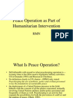 Peace Operation as Part of Humanitarian Intervention Fix