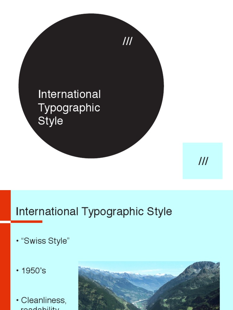 Swiss International Typographic Style | PDF