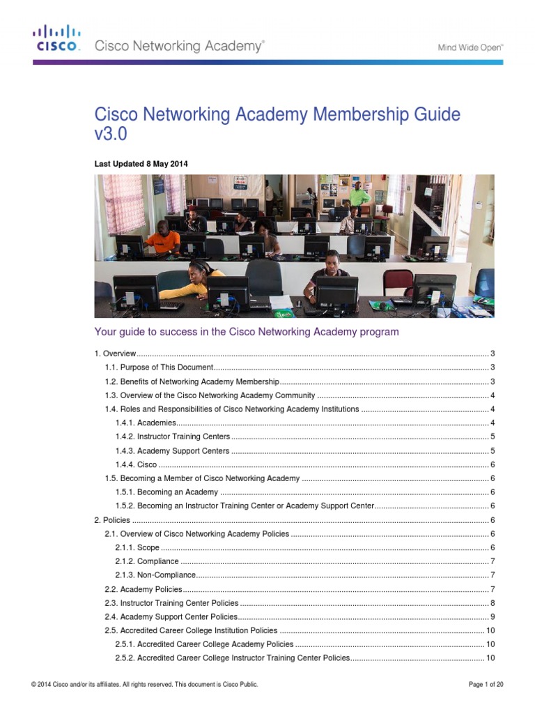Cisco Networking Academy Membership Guide PDF | PDF | Derivative Work ...