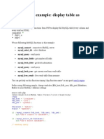 PHP Mysql Example: Display Table As HTML: 'Localhost' 'Root' 'Lptm42B' 'Sphinx' 'Spheres'