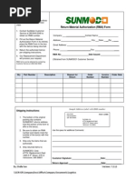 Return Material Authorization Template | PDF