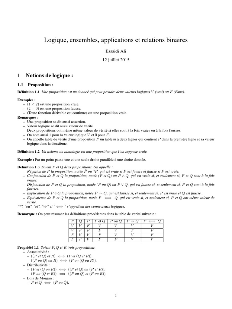 Introduction à la logique mathématique | PDF | Arts du langage et ...