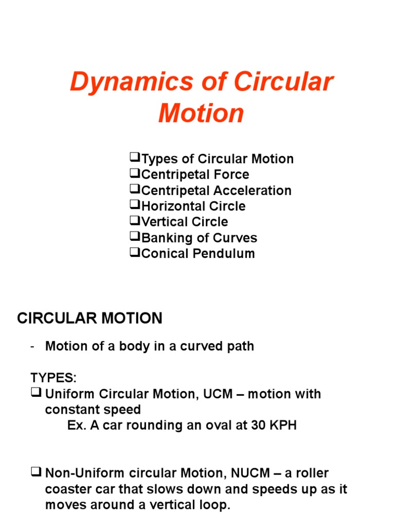 Understanding Circular Motion Dynamics | PDF