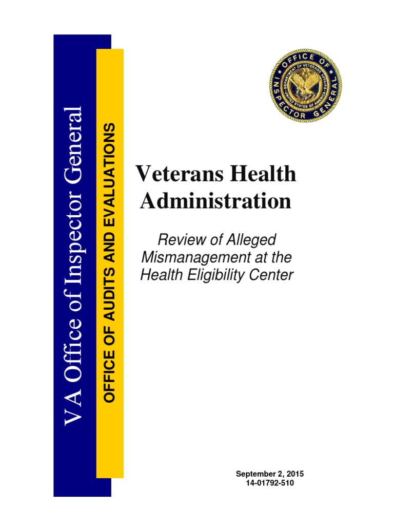 VA OIG Review of Health Eligibility Center | PDF | Veterans Health ...