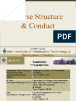 IIITM Gwalior Course Structure and Conduct