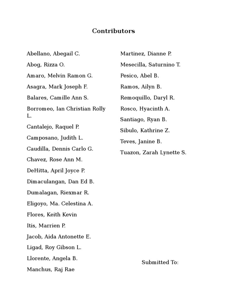 Contributors | PDF
