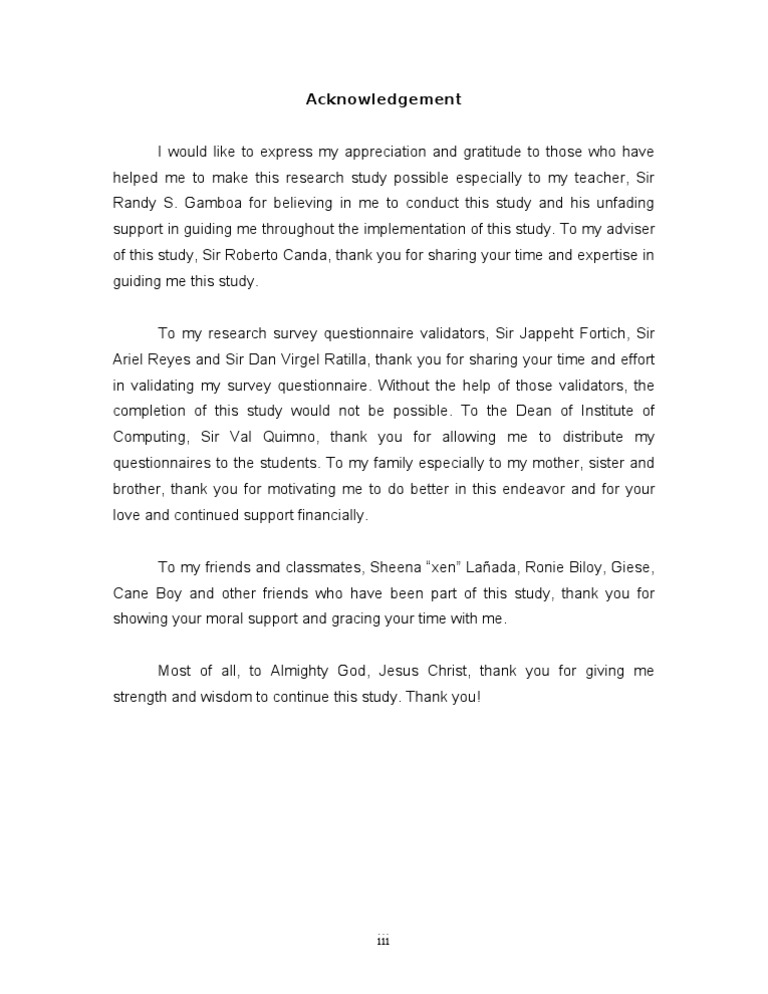 Acknowledgements for Research Support | PDF