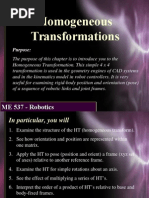 Homogeneous Transformations: ME 537 - Robotics ME 537 - Robotics ME 537 - Robotics