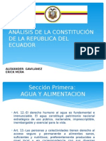 Análisis de La Constitución de La República Del Ecuador 2008