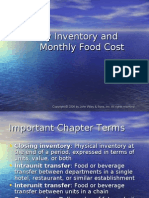 Monthly Inventory and Monthly Food Cost