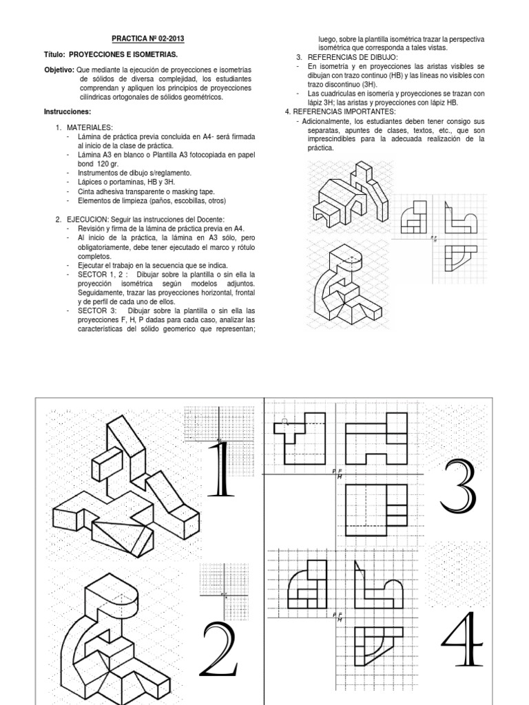 Practica de Isometria de Cuerpos Simples | PDF