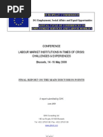 EC Report on Labour Market Institutions in Times of Crisis - May 2009