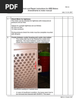 Check and Repair Instructions For ABB Motors Amendments To Motor Manual