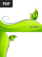 Green Abstract Design With Butterfly Ppt Templates