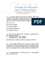 Lista de Exercicios - Administracao Materiais 2o Sem 10