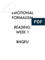 Emotional Formalism Week 1