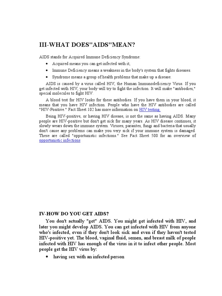 Iii what does aids mean pdf management of hiv aids hiv aids