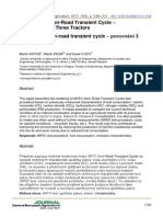 Modelling of Non-Road Transient Cycle