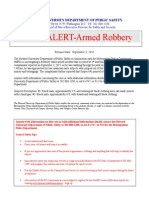 CRIME ALERT-Armed Robbery: Howard University Department of Public Safety