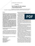 Current Role of Surgery For The Treatment of Portal Hypertension