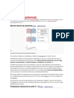 Barrera de Potencial y Tipos de Corriente