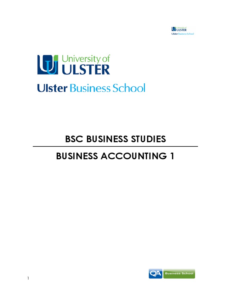 Business Accounting Course Notes - Financial Accounting | PDF | Debits