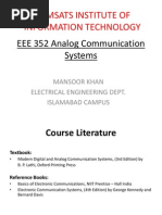 Comsats Institute of Information Technology: EEE 352 Analog Communication Systems