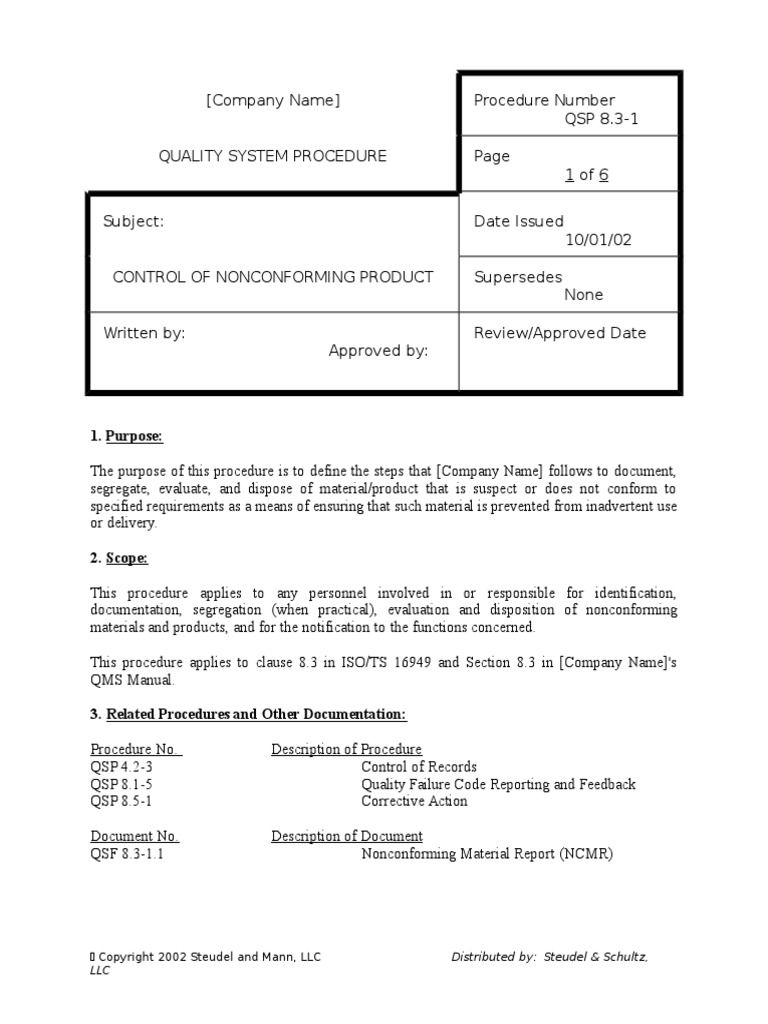 NCR Quality Assurance Technology