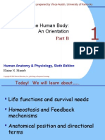 Anatomy and Physiology CH 1b Lecture Human Body