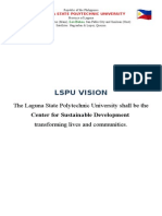 Lspu Vision: The Laguna State Polytechnic University Shall Be The