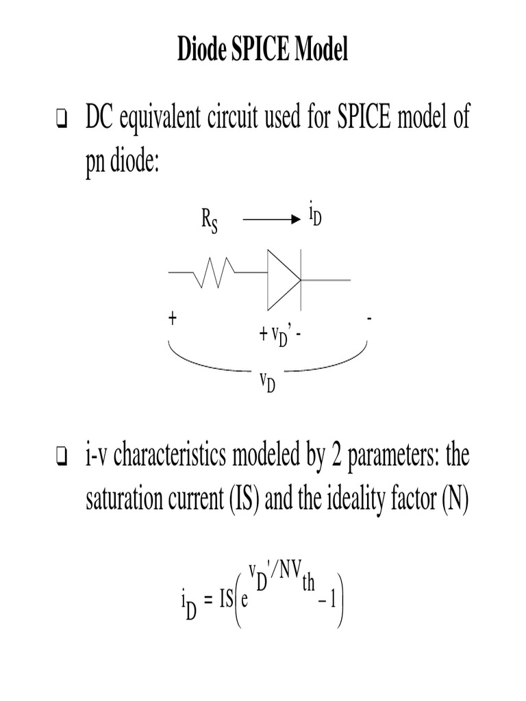 Spice Model of Diode Spice Diode