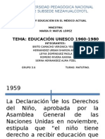 Linea de Tiempo Educación - Unesco 1960-1980