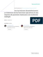 Correlación entre las lesiones desmielinizantes y el deterioro de las funciones ejecutivas en una muestra de pacientes mexicanos con esclerosis múltiple 