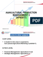 Agribusiness Management Section Agribusiness Management Section