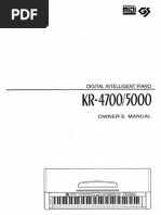 Roland KR 4700 5000 Owner Manual