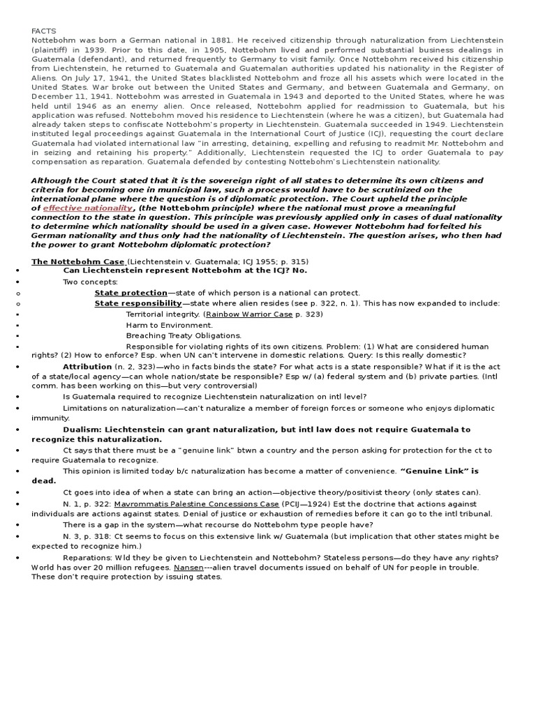 Nottebohm Case PDF Public Sphere Government