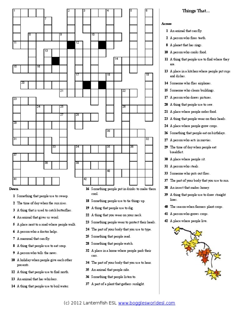 Relative Crossword PDF