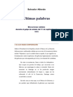 Últimas Palabras Al Pueblo Chileno (S. Allende)