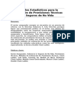 Métodos Estadísticos para La Estimación de Provisiones Técnicas de Seguros de No Vida