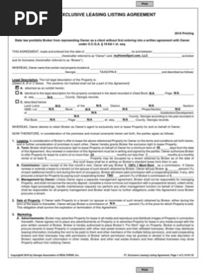Full Service Leasing Agreement