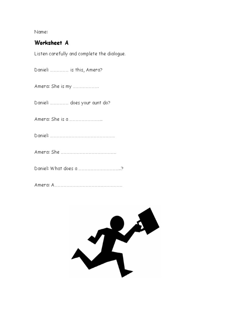 Dialogue Completion Worksheets for Students | PDF