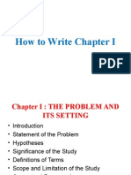 How To Write Chapter I