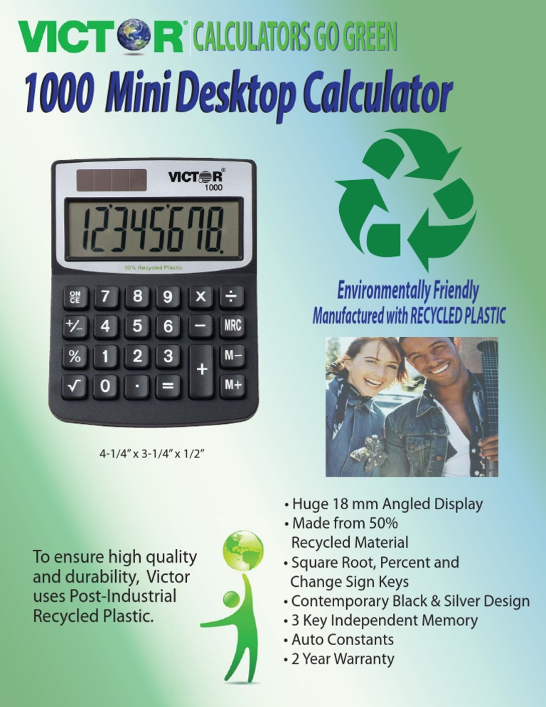 Eco-Friendly Mini Desktop Calculator | PDF | Art | Technology & Engineering