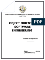 Object Oriented Software Engineering: Guru Gobind Singh Indraprastha University, Sector 16, Dwarka