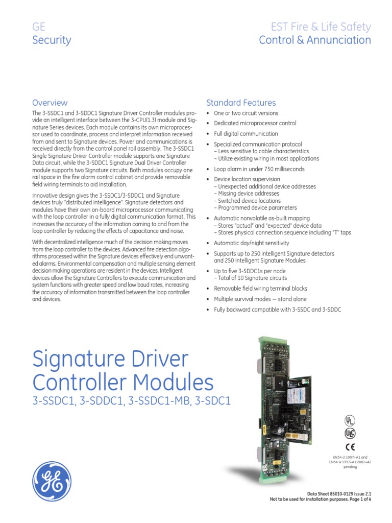 3-SSDC Signature Driver Controller Modules | PDF | Electrical Wiring ...