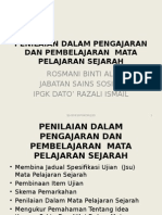 TOPIK 5 - PENILAIAN DALAM PDP SEJARAH