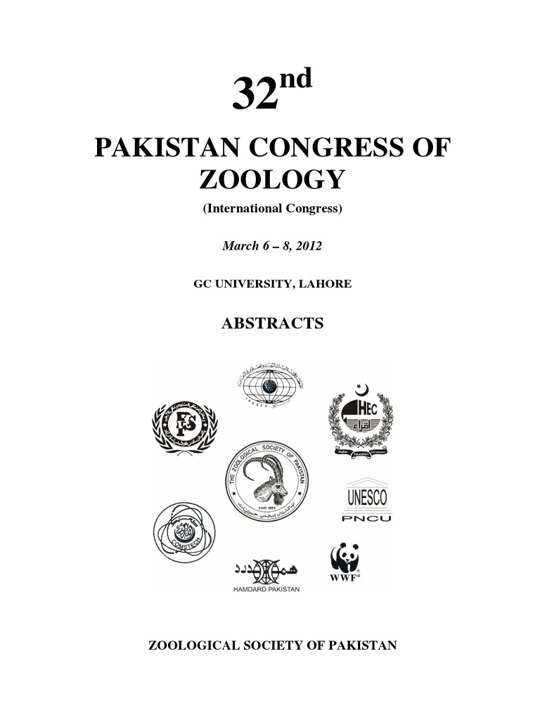 Abstracts For 32nd Congrass of Zoology | PDF | Bacteria | Antibiotics