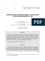 Tamaño Del Efecto, Revisión Teórica y Aplicaciones Con El Sistema Estadístico Vista PDF