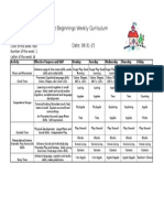 Weekly Curriculum Sep 1