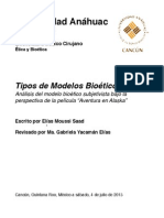 Tipos de Modelos Bioéticos